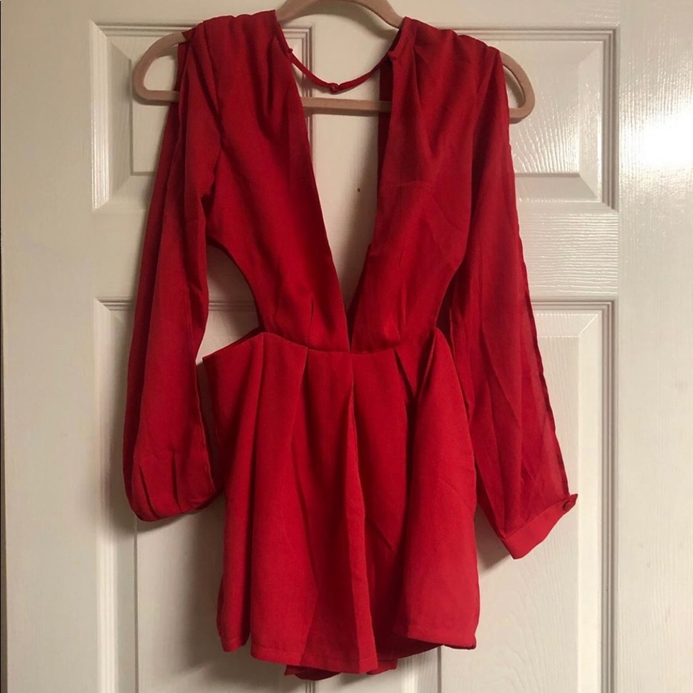 Wet seal red romper